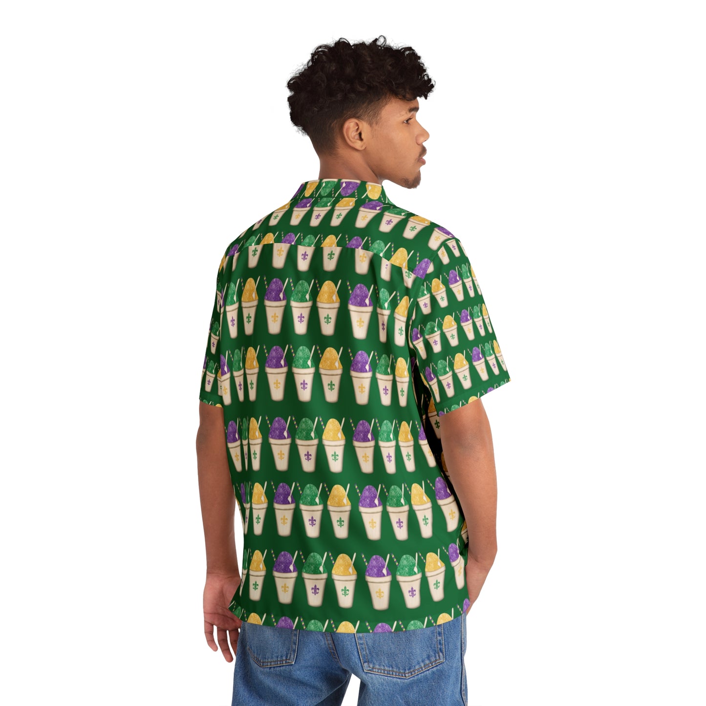 Men's Snowball Print Hawaiian Shirt