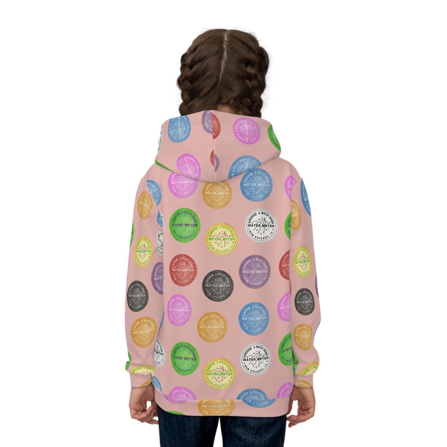 Water Meters Pink Children's Hoodie