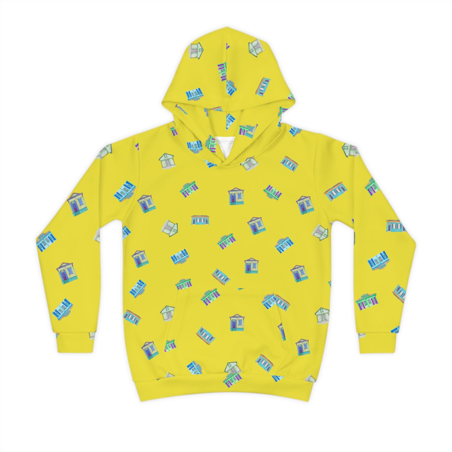 Children's Yellow Shotgun Houses Hoodie
