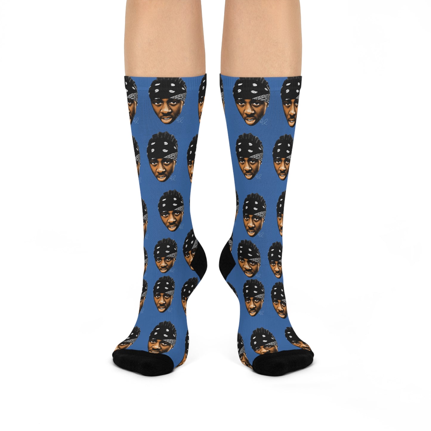 Lil’ Wayne Crew Socks (blue)