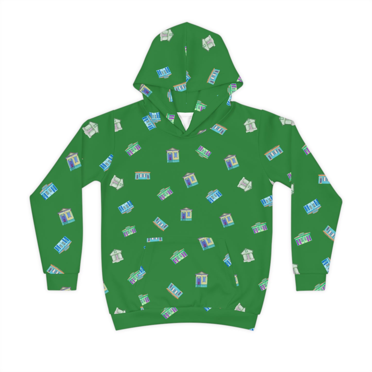Children's Shotgun Houses Hoodie (Green)