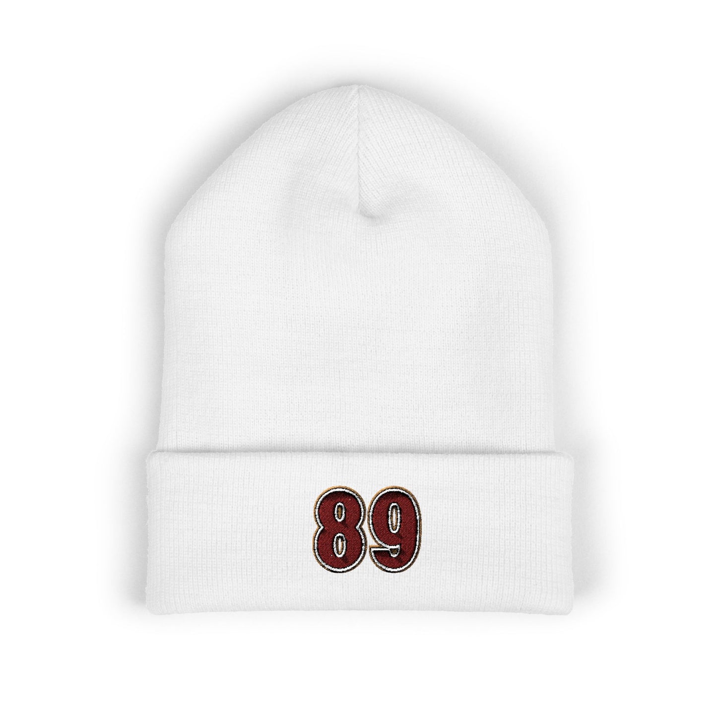 Classic Cuffed Beanie with Embroidered '89'