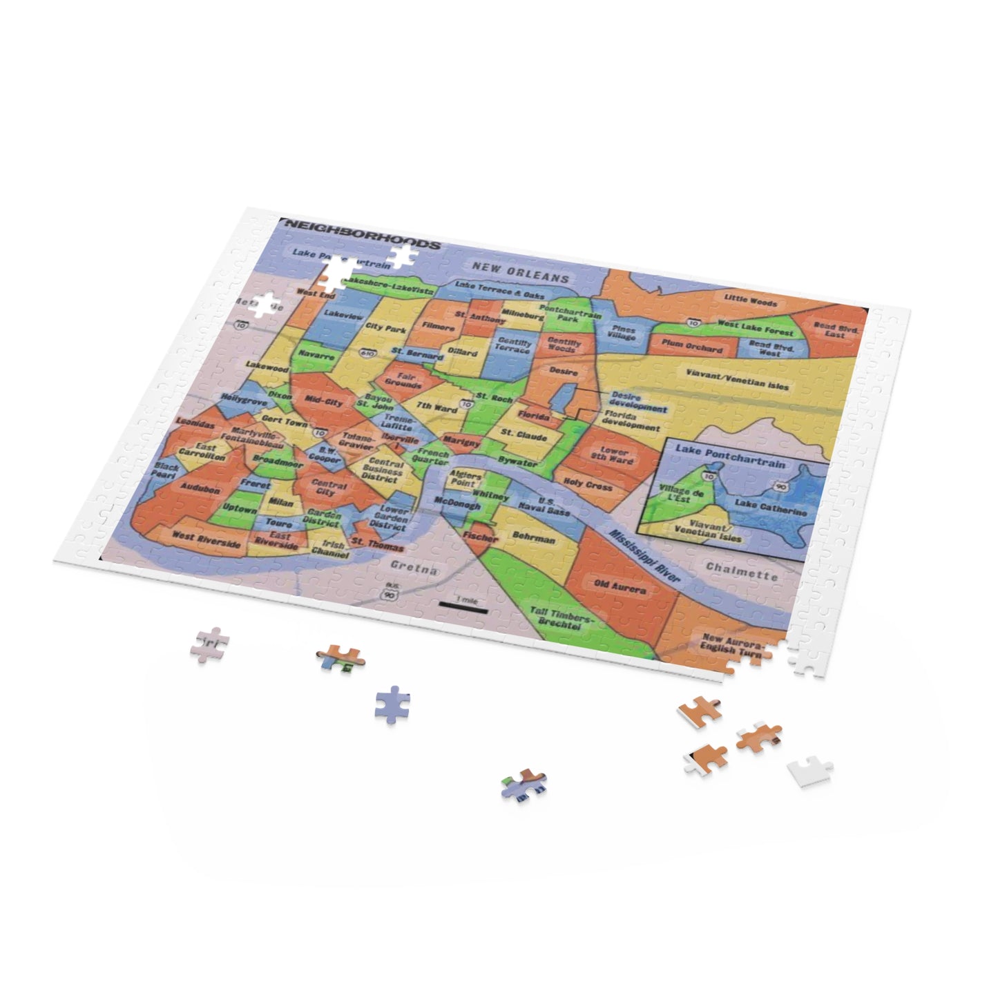 Nola Neighborhoods Puzzle (120, 252, 500-Piece)