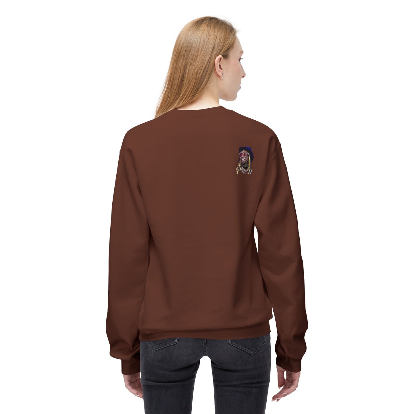 ILL Unisex Midweight Softstyle Fleece Crewneck Sweatshirt (tan)