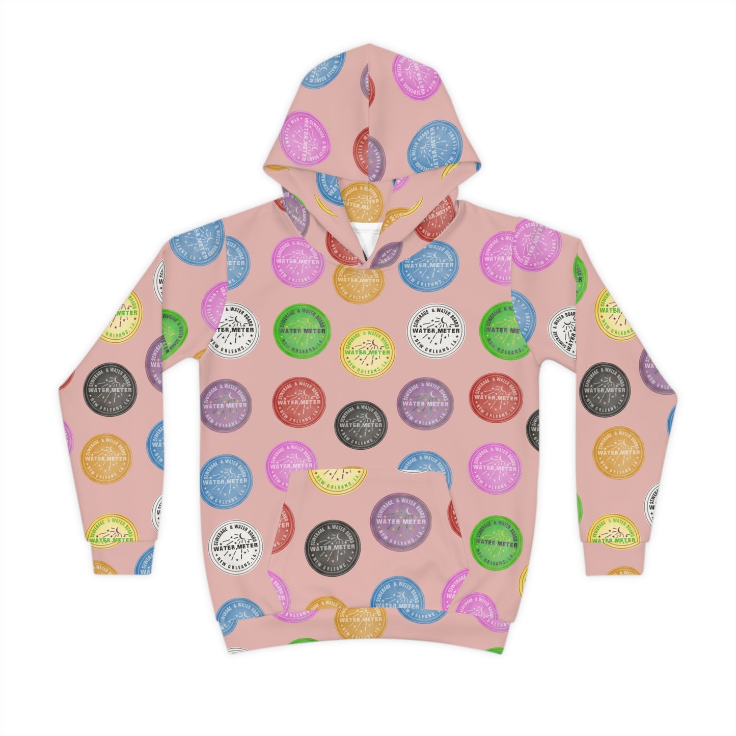 Water Meters Pink Children's Hoodie