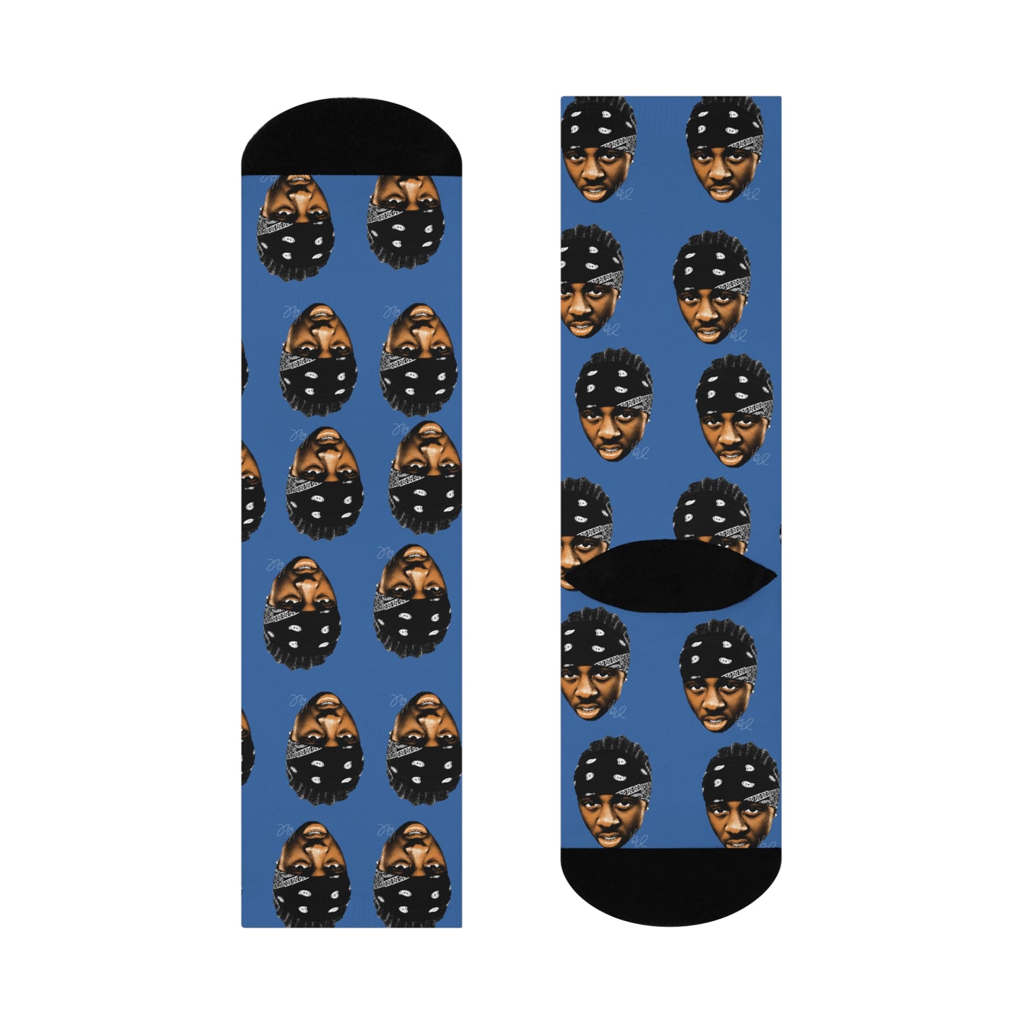 Lil’ Wayne Crew Socks (blue)