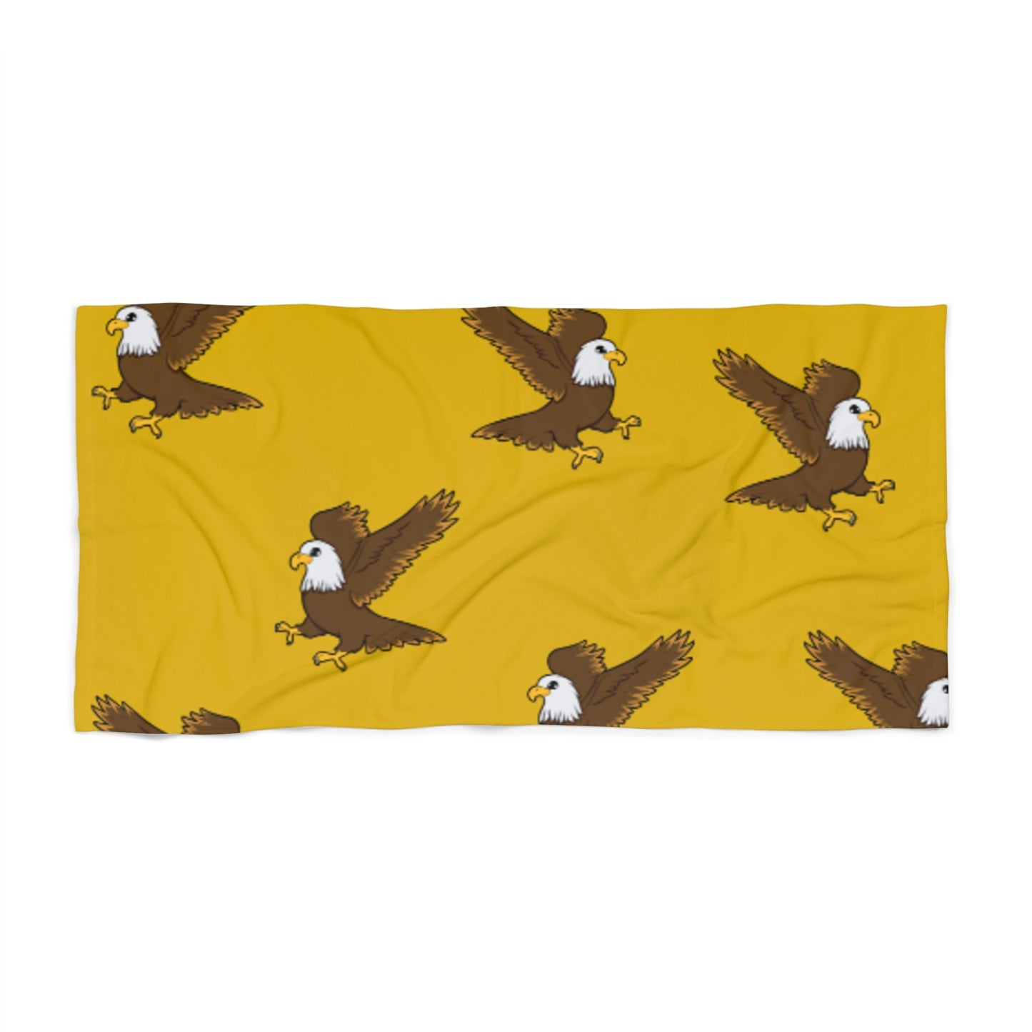 Roneagle Print Beach Towel - Vibrant Yellow Summer Towel for Ocean Fun & Relaxation