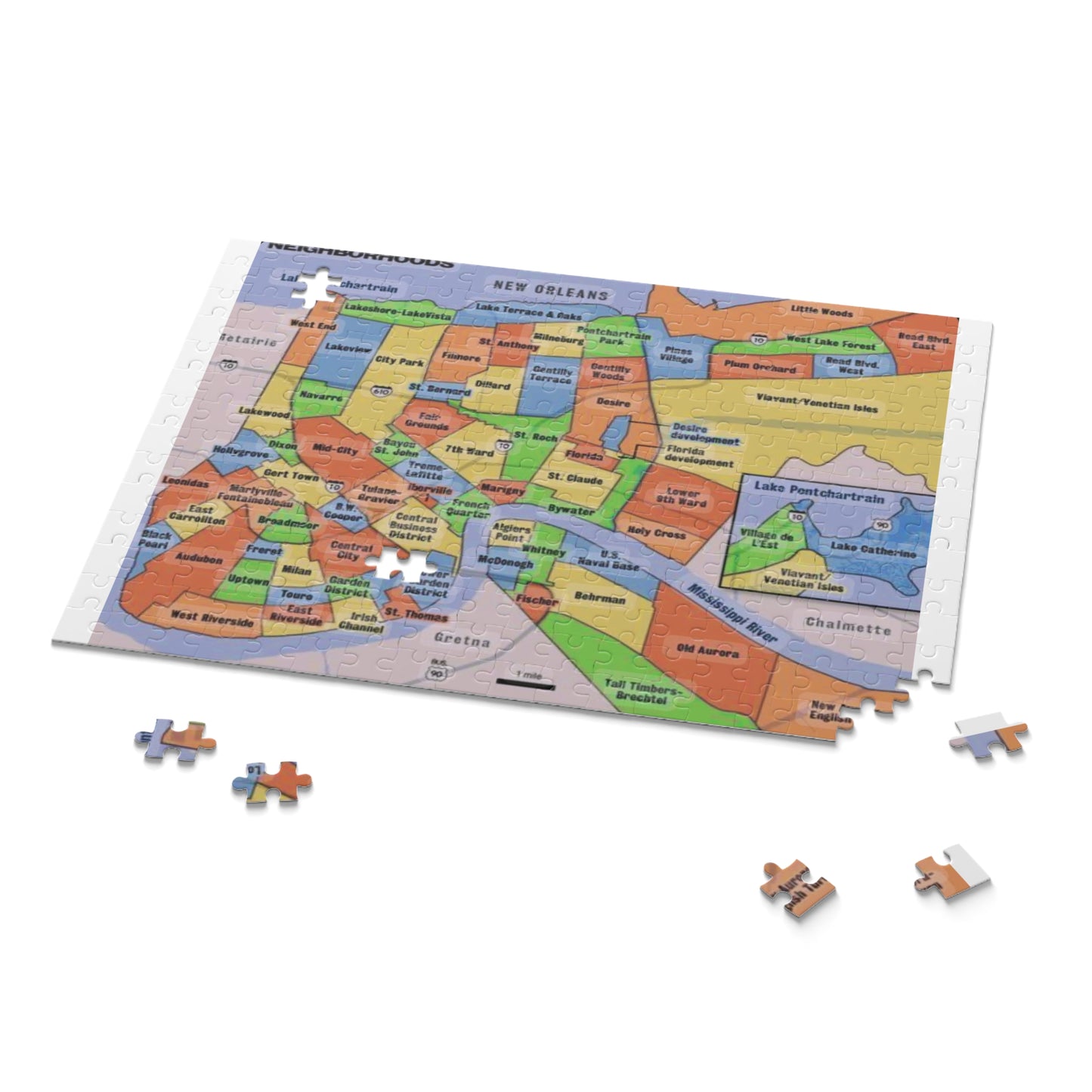 Nola Neighborhoods Puzzle (120, 252, 500-Piece)