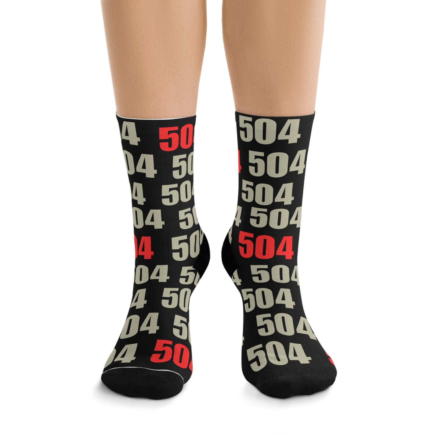 Splash of Red 504 Poly Socks