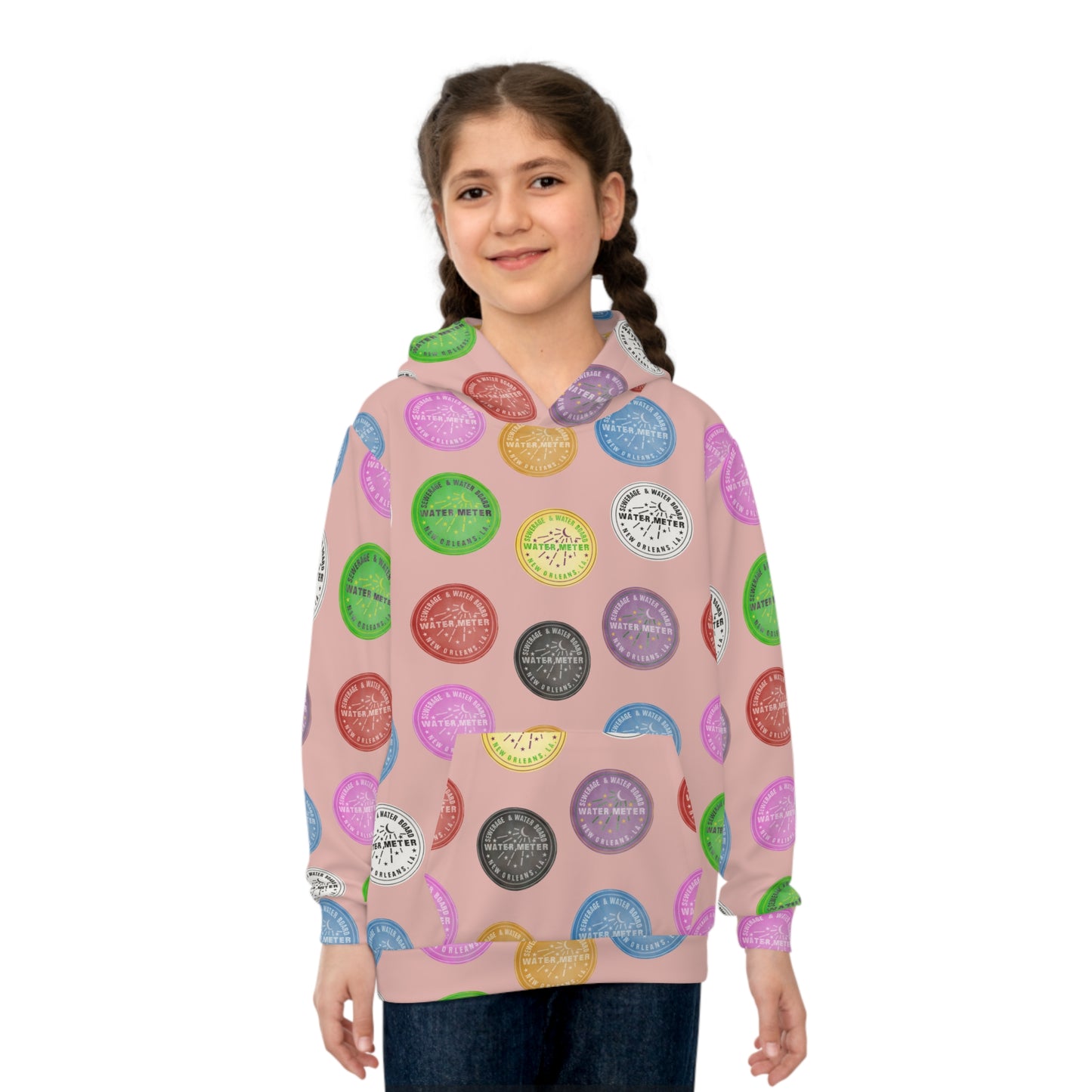 Water Meters Pink Children's Hoodie