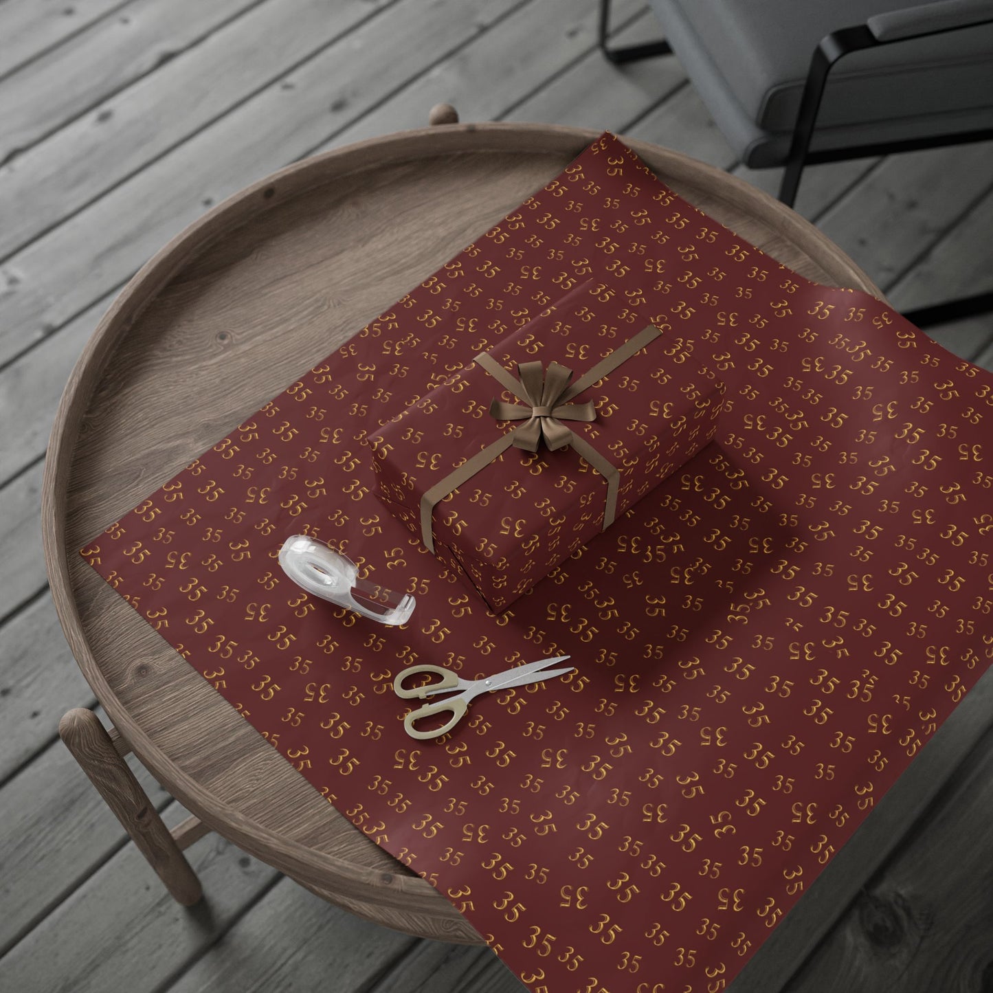 35 maroon and gold wrapping paper