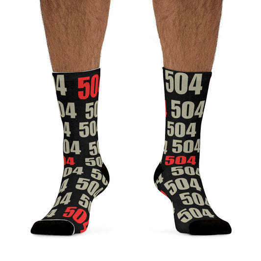 Splash of Red 504 Poly Socks