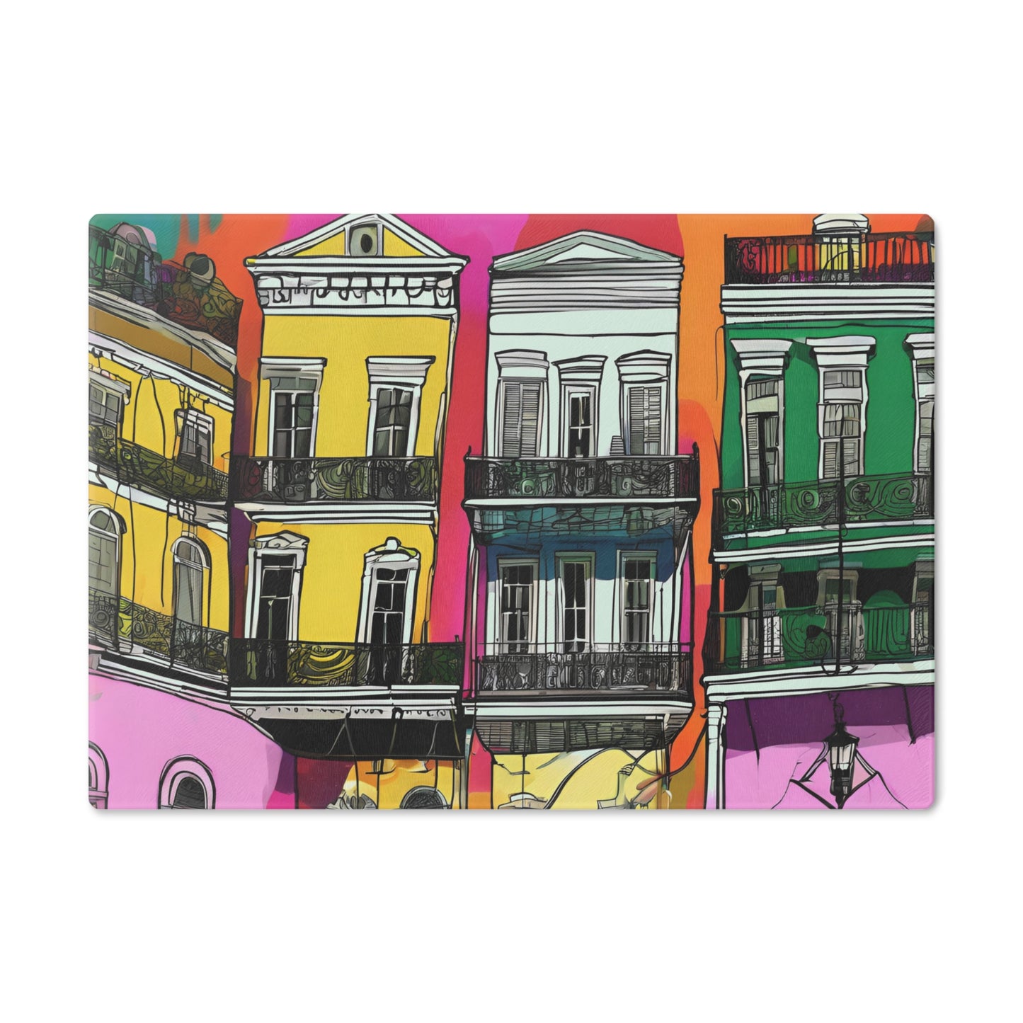 French Quarter Houses Cutting Board