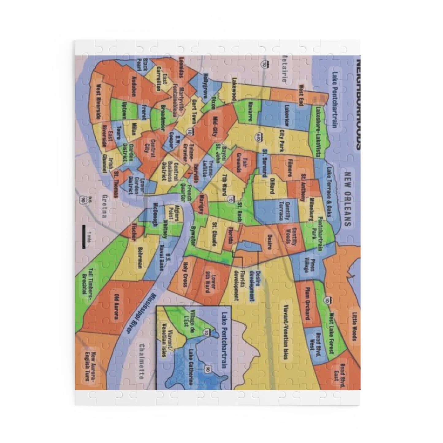 Nola Neighborhoods Puzzle (120, 252, 500-Piece)