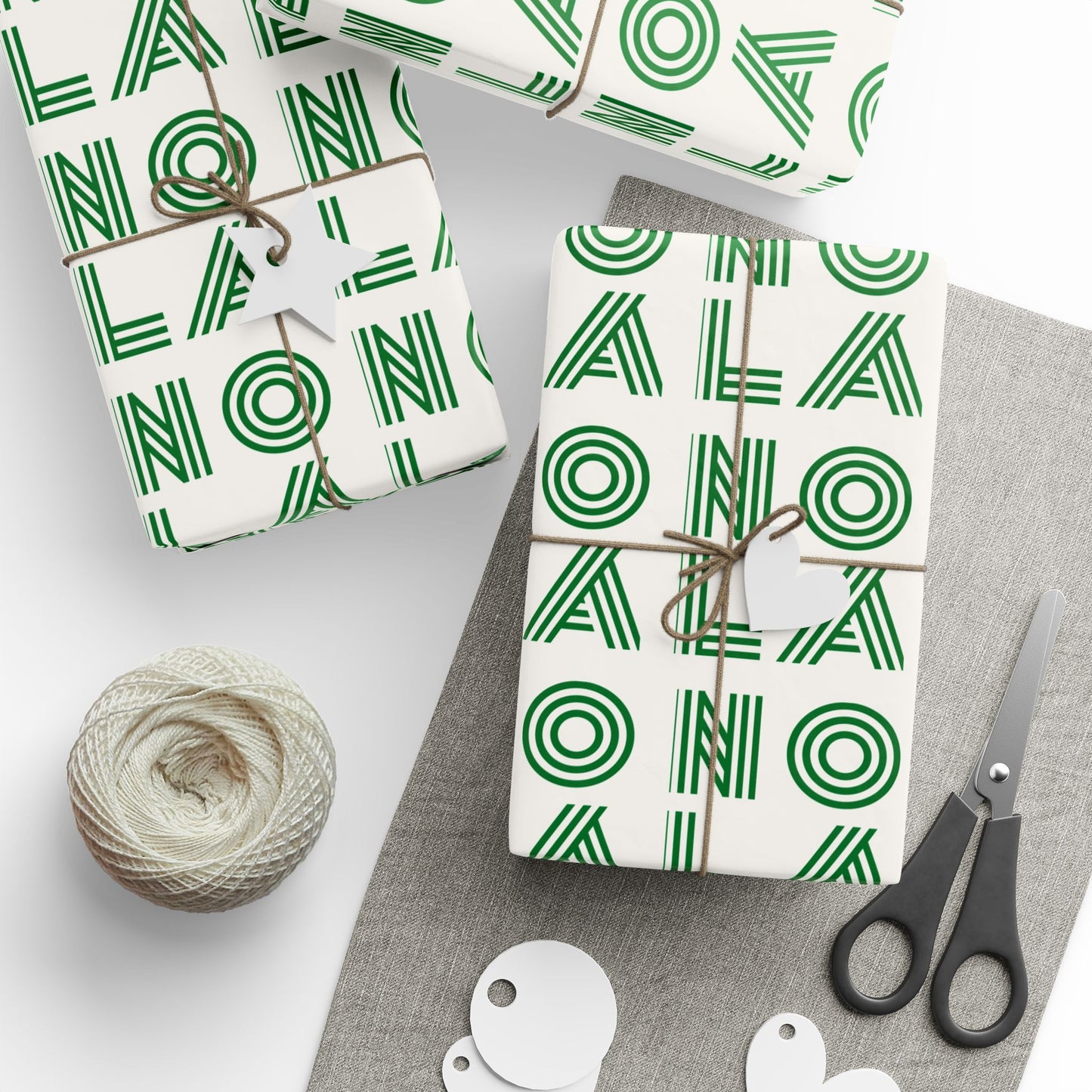 Green  Nola Holiday Gift Wrap
