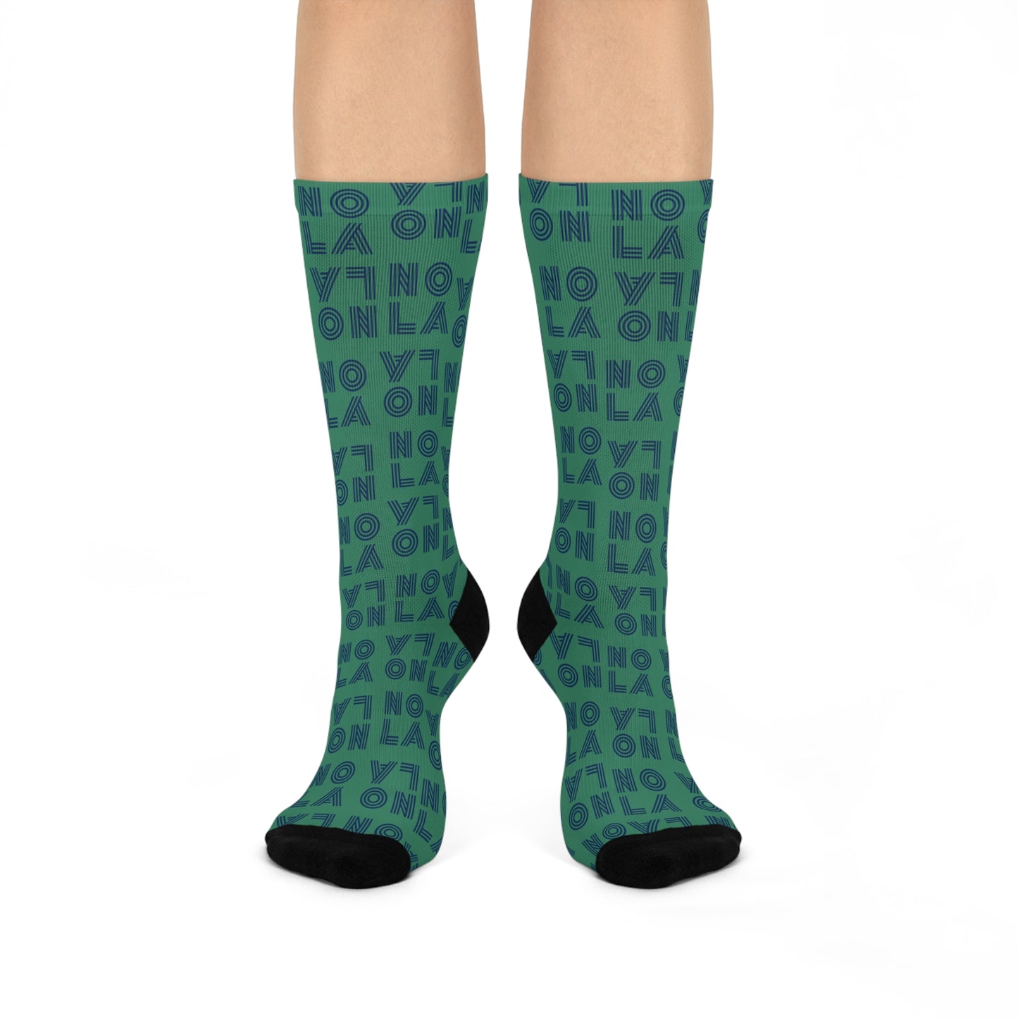 Nola Crew Socks (green)