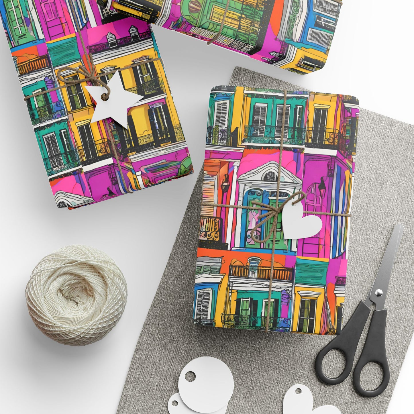 French quarter balconies wrapping paper