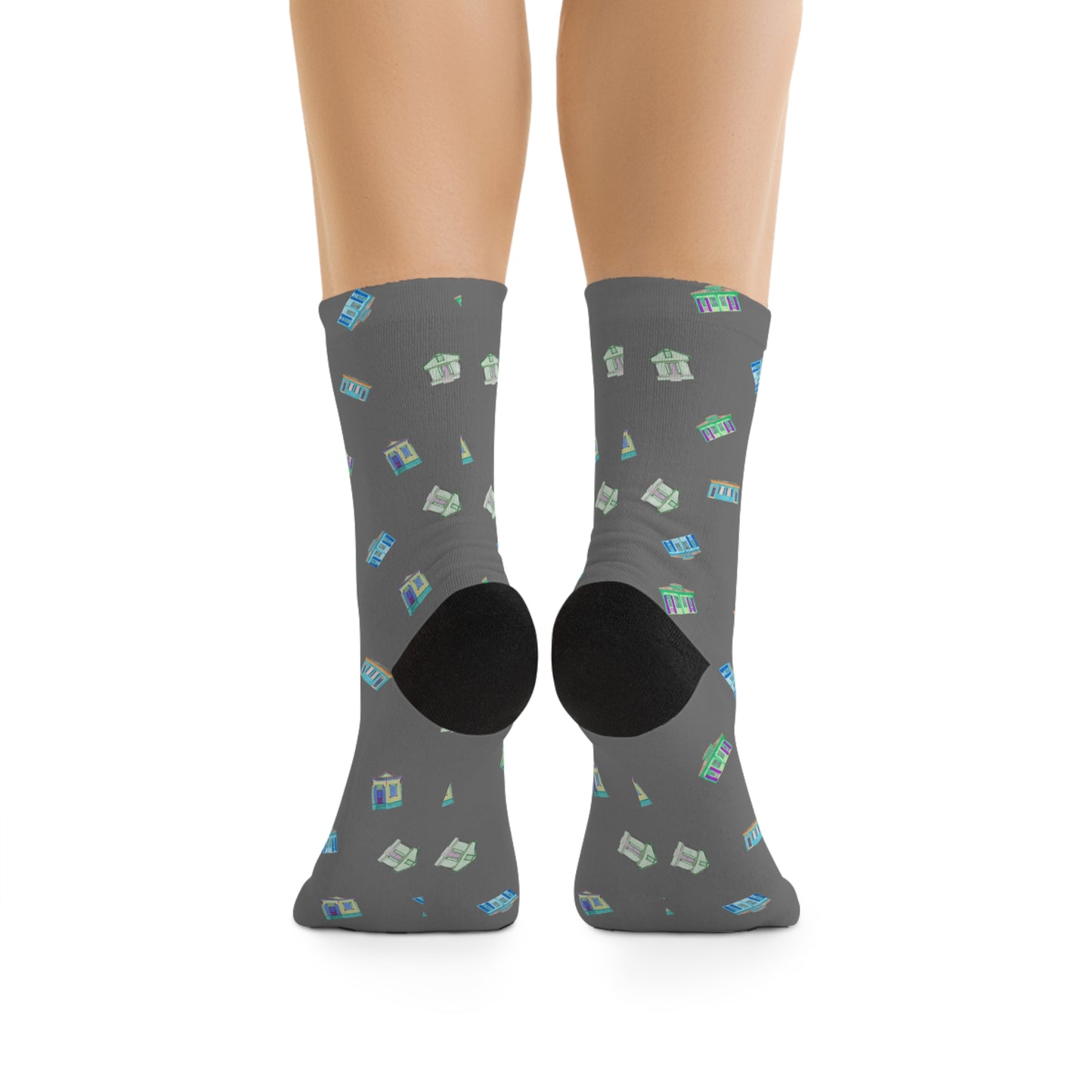 Shotgun House Poly Socks (charcoal)