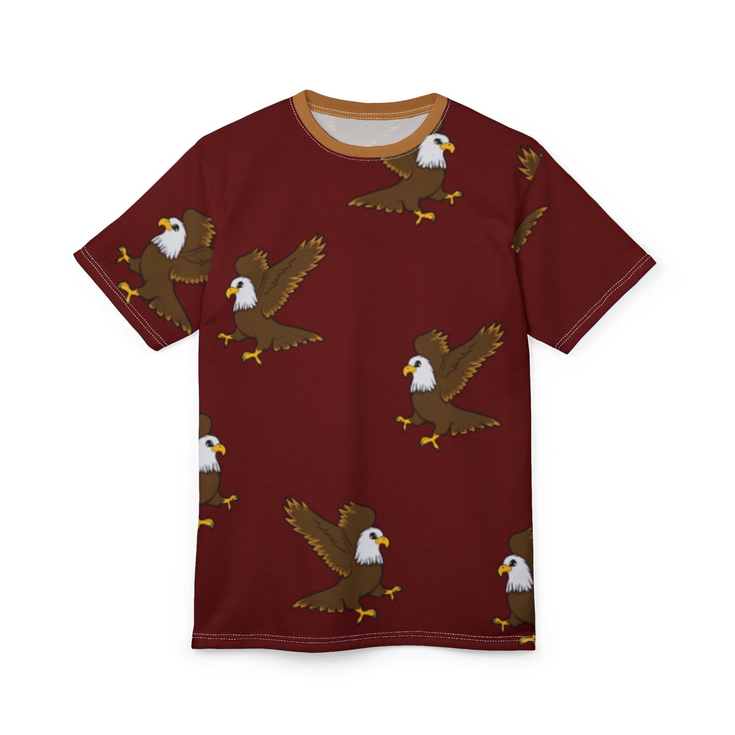 Burgundy All-Over Eagle Tee