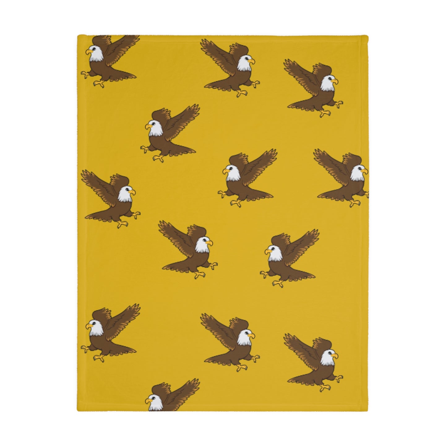 Eagle Pattern Velveteen Microfiber Blanket — Cozy Red Patriotic Throw