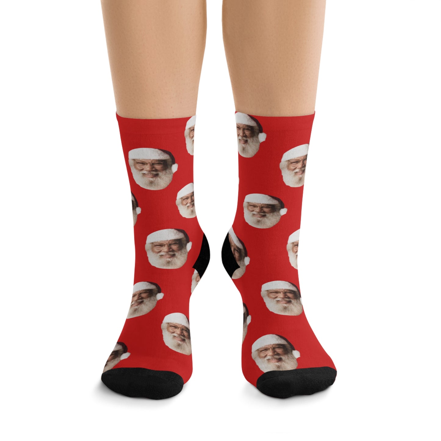 Black Gentilly Santa Poly Socks