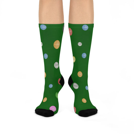 Water Meter Crew Socks green