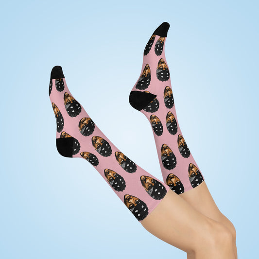 Lil’ Wayne Crew Socks (pink)