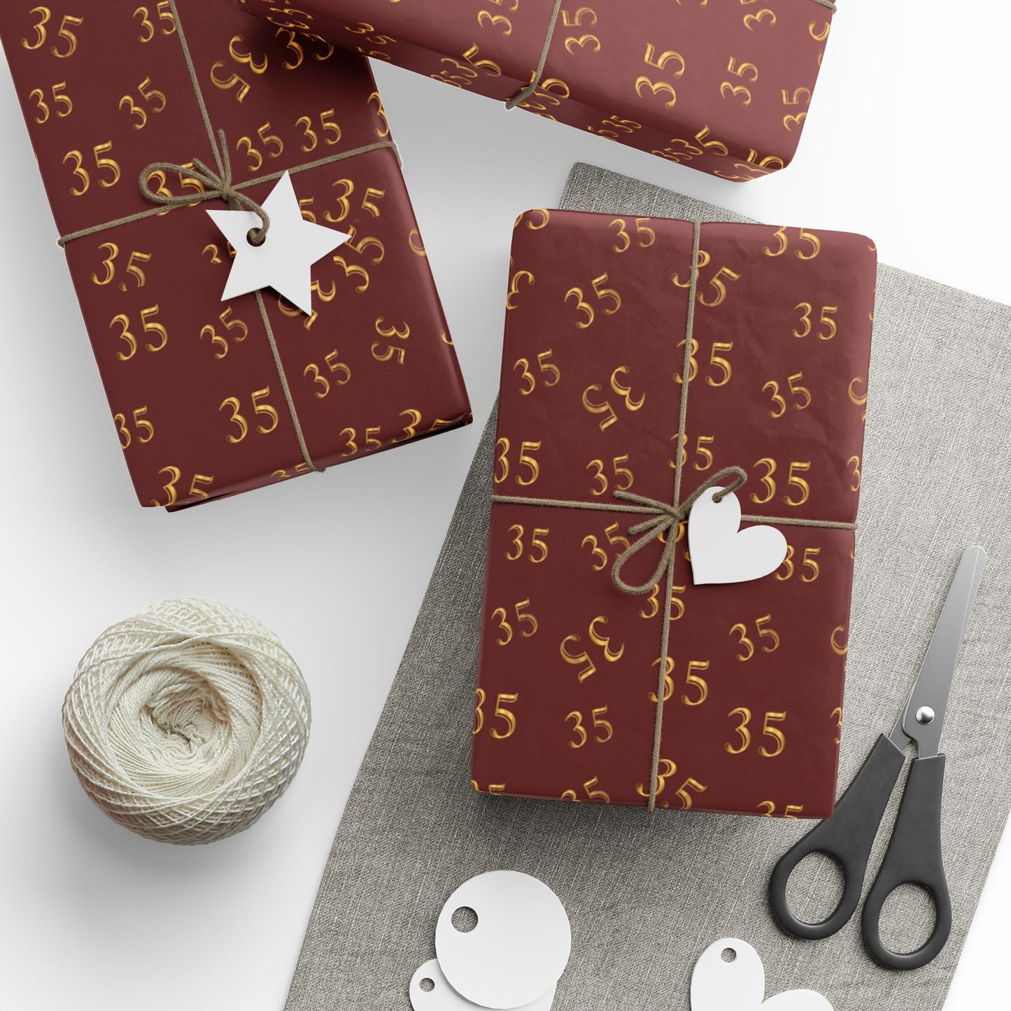 35 maroon and gold wrapping paper
