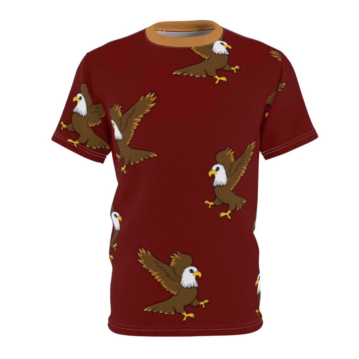 Burgundy All-Over Eagle Tee