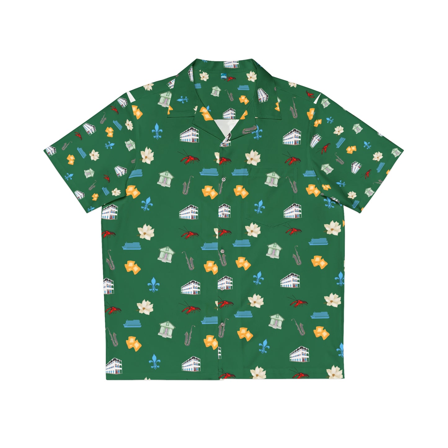 Men's Nola Icons Button Down Shirt (Green)