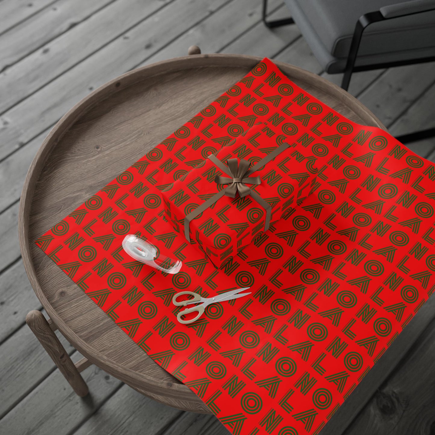 Nola Christmas  Red & Green Wrapping Paper Roll