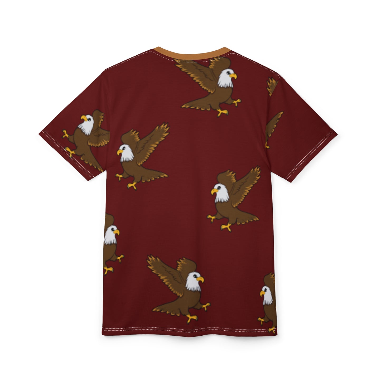 Burgundy All-Over Eagle Tee