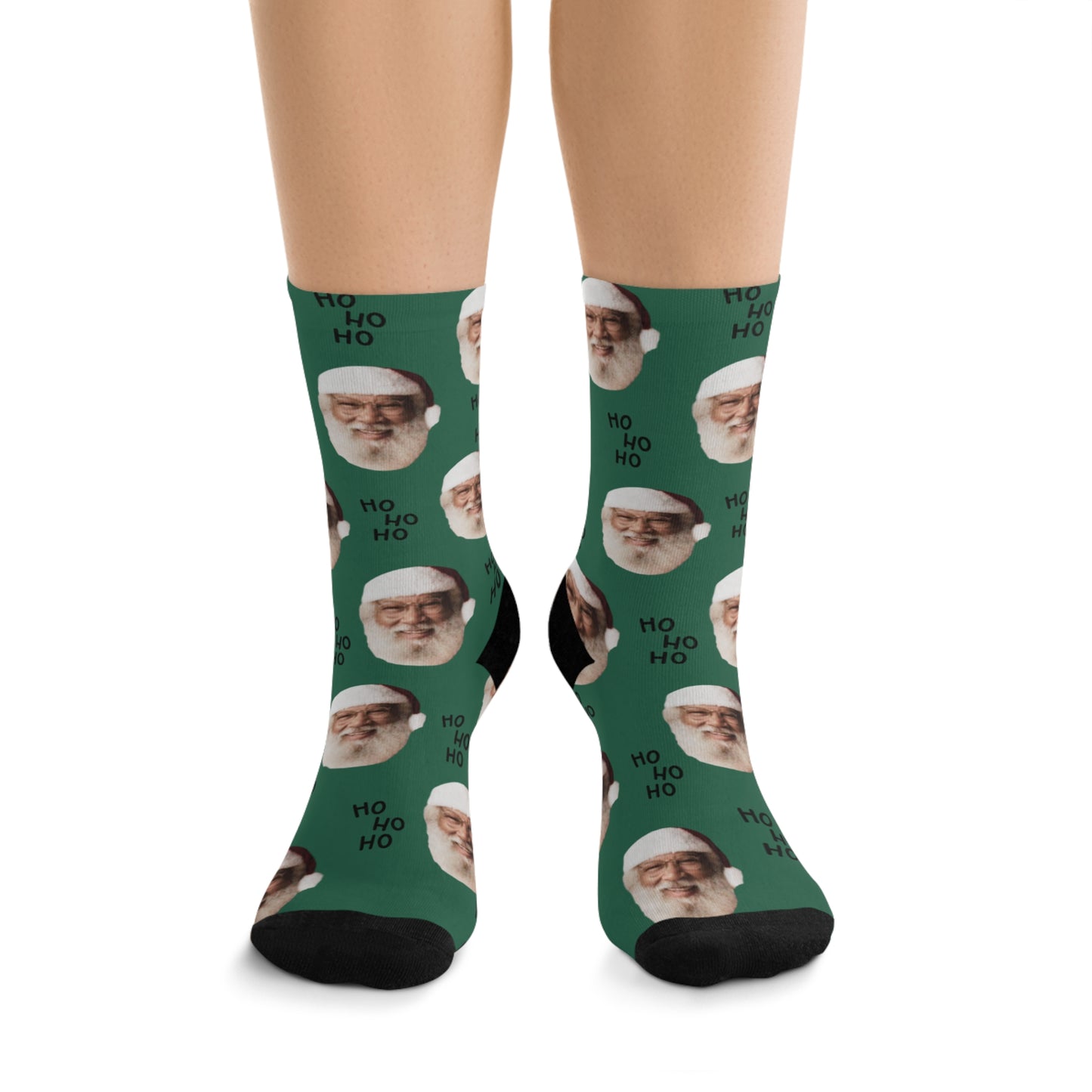 Gentilly Black Santa Poly Socks