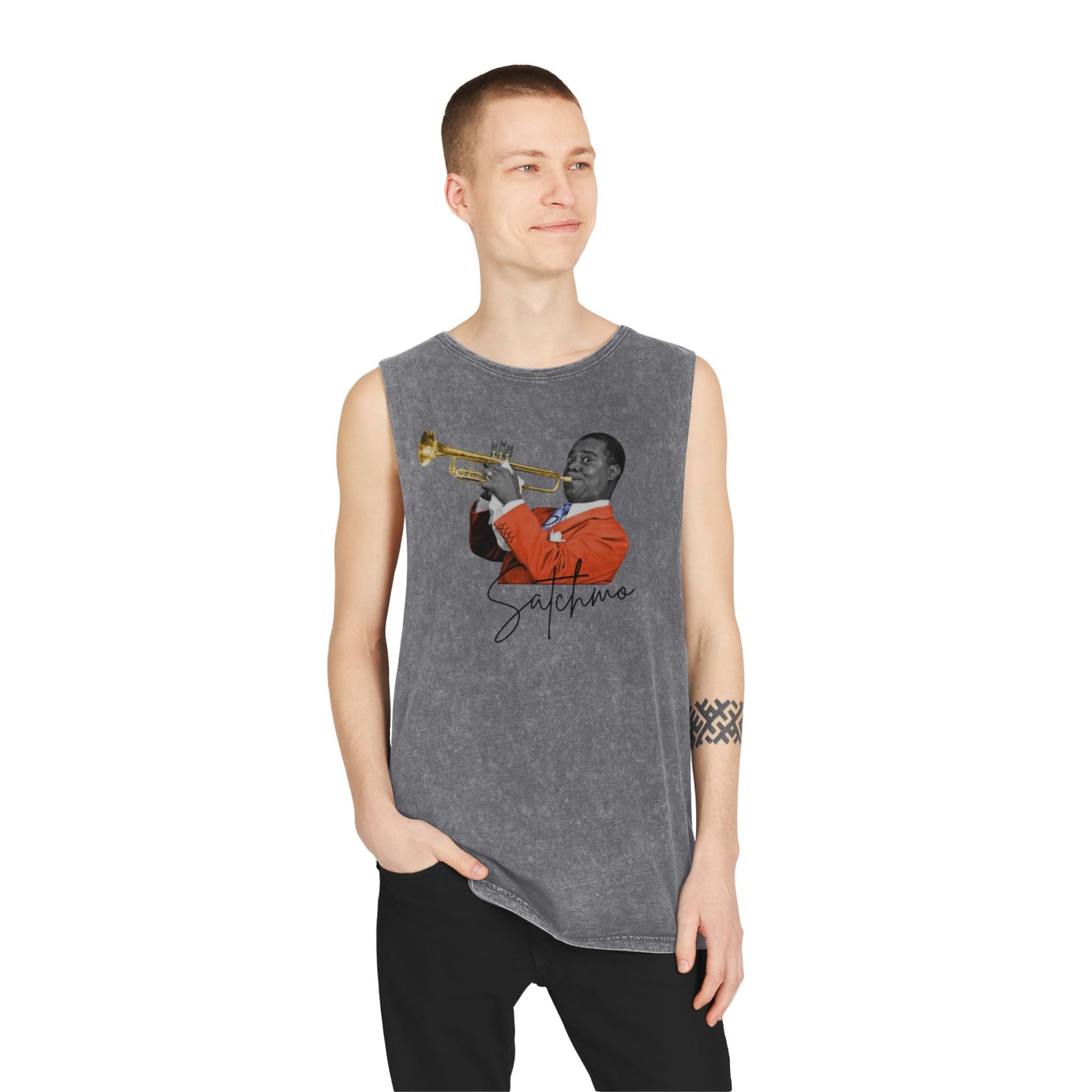 Louis Armstrong Unisex Stonewash Tank Top